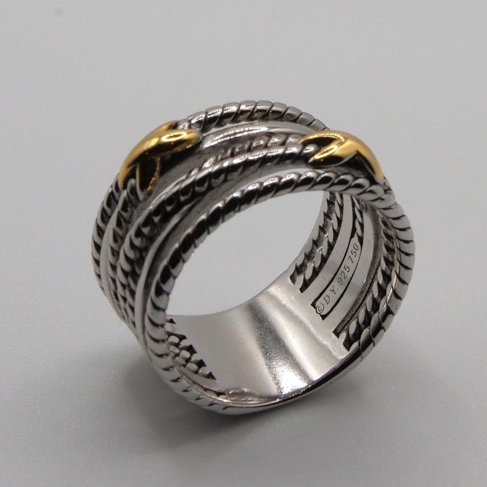 David Yurman Style Cross Ring
